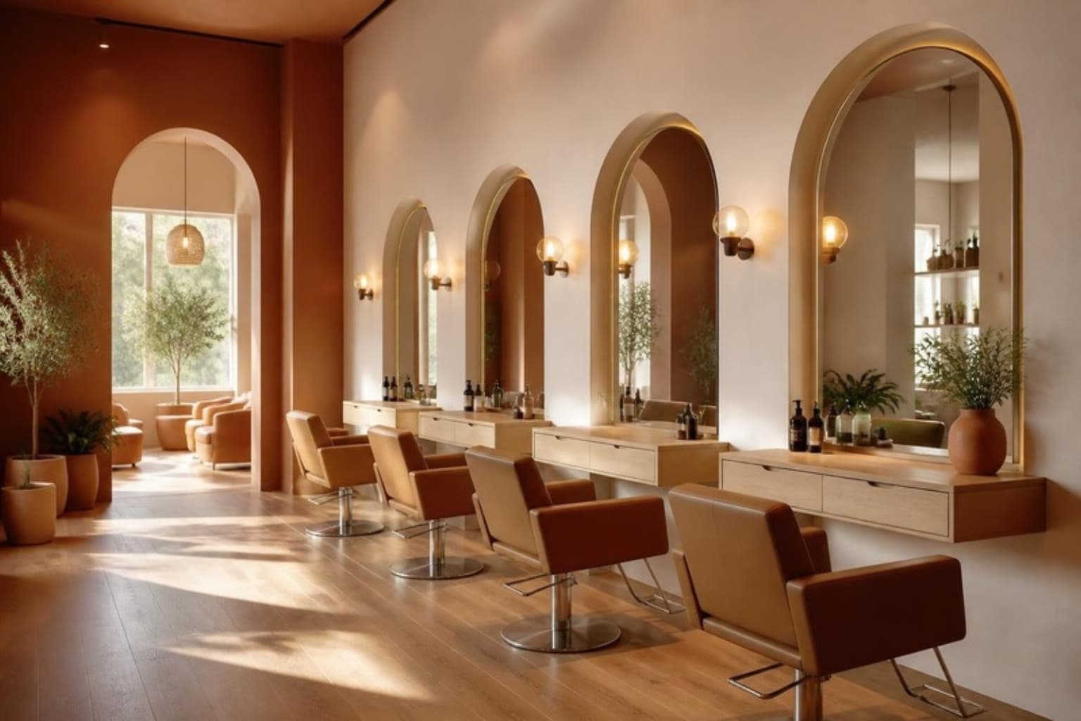 Interieur van Kapsalon Davines